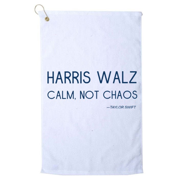 Harris Walz Calm Not Chaos Platinum Collection Golf Towel