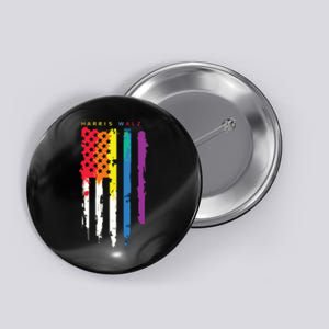 Harris Walz Colorful Streak Button