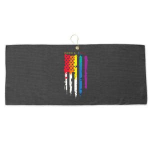 Harris Walz Colorful Streak Large Microfiber Waffle Golf Towel