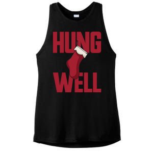 Hung Well Christmas Stocking Raunchy Hung Well Ladies PosiCharge Tri-Blend Wicking Tank