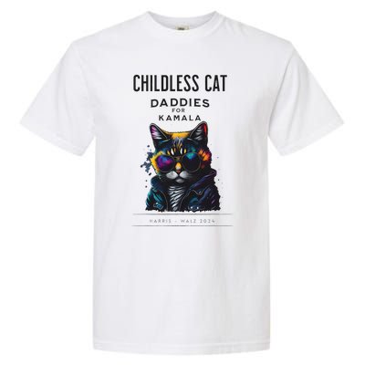 Harris Waltz Childless Cat Daddies For Kamala President 2024 Garment-Dyed Heavyweight T-Shirt