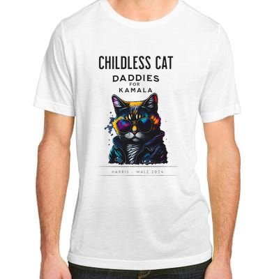 Harris Waltz Childless Cat Daddies For Kamala President 2024 Adult ChromaSoft Performance T-Shirt