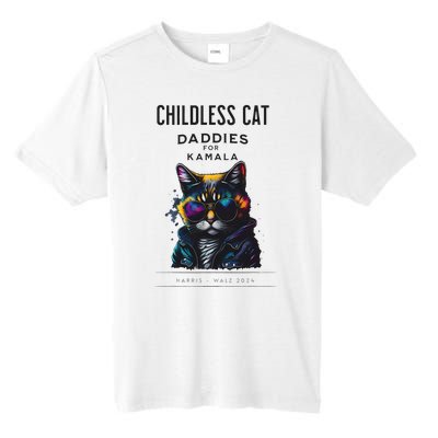 Harris Waltz Childless Cat Daddies For Kamala President 2024 Tall Fusion ChromaSoft Performance T-Shirt