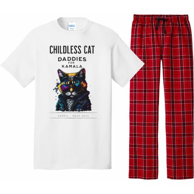 Harris Waltz Childless Cat Daddies For Kamala President 2024 Pajama Set