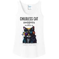 Harris Waltz Childless Cat Daddies For Kamala President 2024 Ladies Essential Tank