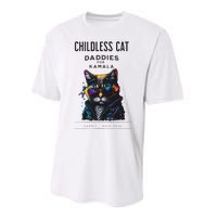 Harris Waltz Childless Cat Daddies For Kamala President 2024 Performance Sprint T-Shirt