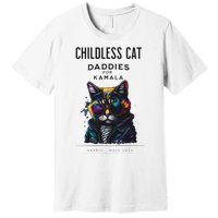 Harris Waltz Childless Cat Daddies For Kamala President 2024 Premium T-Shirt