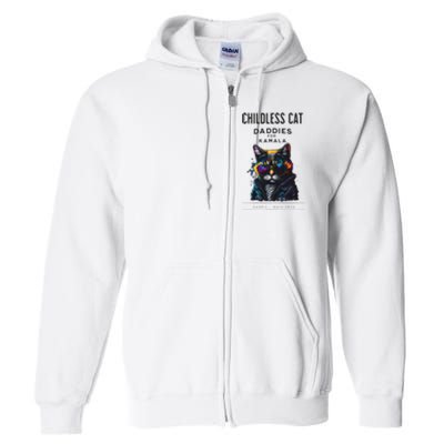 Harris Waltz Childless Cat Daddies For Kamala President 2024 Full Zip Hoodie