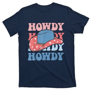 Howdy Western Country USA Flag 4th Of July Independence Day T-Shirt