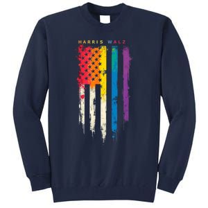 Harris Walz Colorful Streak Tall Sweatshirt