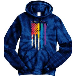 Harris Walz Colorful Streak Tie Dye Hoodie