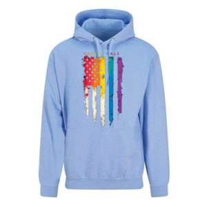 Harris Walz Colorful Streak Unisex Surf Hoodie