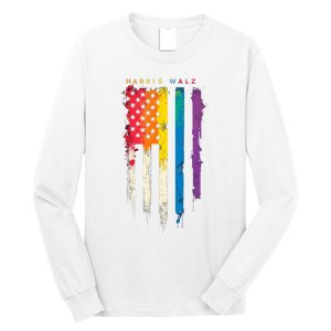 Harris Walz Colorful Streak Long Sleeve Shirt