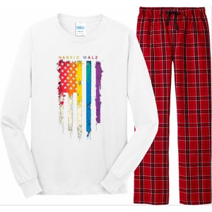 Harris Walz Colorful Streak Long Sleeve Pajama Set