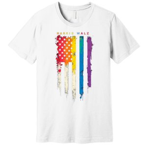 Harris Walz Colorful Streak Premium T-Shirt