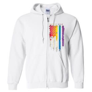 Harris Walz Colorful Streak Full Zip Hoodie