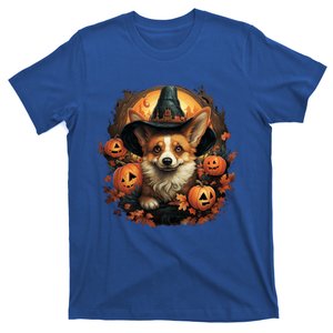 Halloween Witch Corgi Costume Pumpkin Dog Lover Corgi Owner Gift T-Shirt