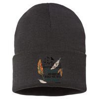 He Will Cover You With His Feathers And Under His Wings Psalm 91:4 Sustainable Knit Beanie