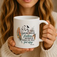 He Will Cover You With His Feathers And Under His Wings Psalm 91:4 Mug