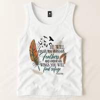 He Will Cover You With His Feathers And Under His Wings Psalm 91:4 Tank Top