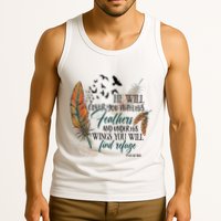 He Will Cover You With His Feathers And Under His Wings Psalm 91:4 Tank Top