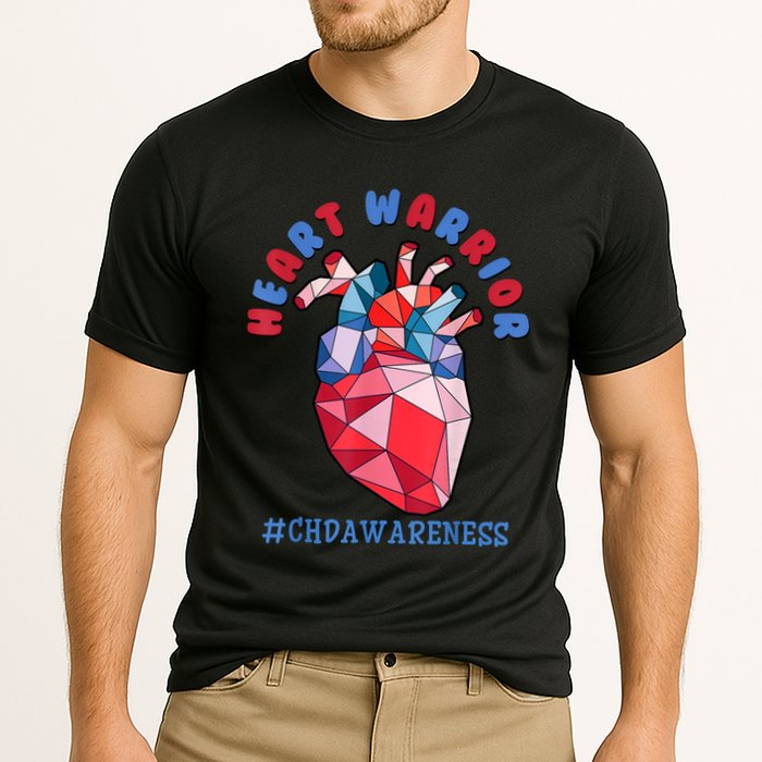 Heart Warrior CHD Congenital Heart Defect Awareness Cooling Performance Crew T-Shirt
