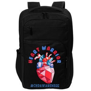 Heart Warrior CHD Congenital Heart Defect Awareness Impact Tech Backpack