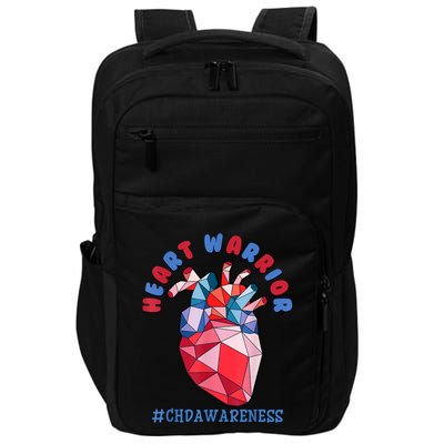 Heart Warrior CHD Congenital Heart Defect Awareness Impact Tech Backpack