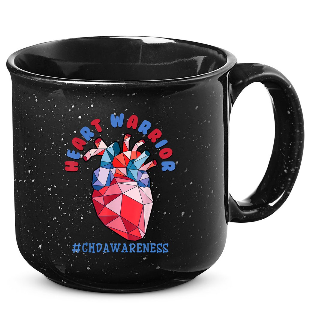 Heart Warrior CHD Congenital Heart Defect Awareness 15oz Campfire Ceramic Mug