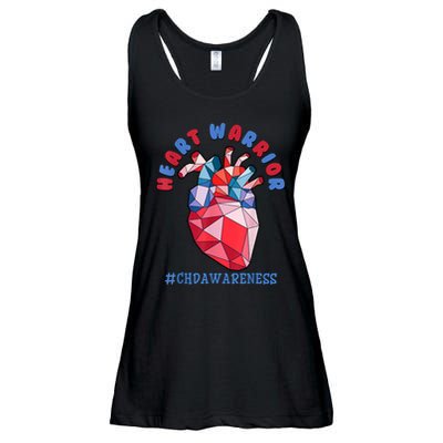 Heart Warrior CHD Congenital Heart Defect Awareness Ladies Essential Flowy Tank