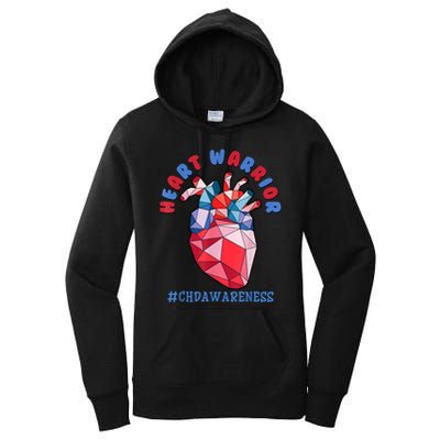 Heart Warrior CHD Congenital Heart Defect Awareness Women's Pullover Hoodie
