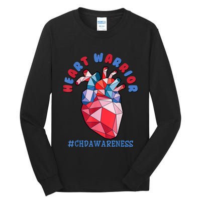 Heart Warrior CHD Congenital Heart Defect Awareness Tall Long Sleeve T-Shirt