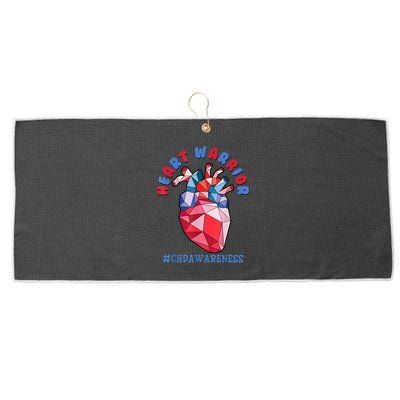 Heart Warrior CHD Congenital Heart Defect Awareness Large Microfiber Waffle Golf Towel