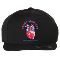 Heart Warrior CHD Congenital Heart Defect Awareness Wool Snapback Cap