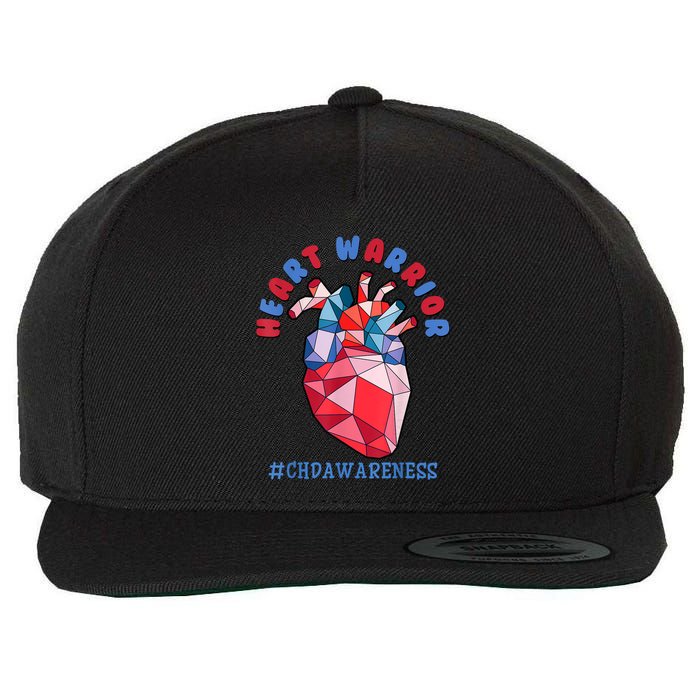 Heart Warrior CHD Congenital Heart Defect Awareness Wool Snapback Cap
