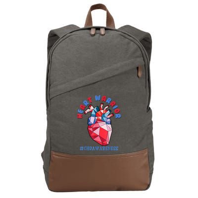 Heart Warrior CHD Congenital Heart Defect Awareness Cotton Canvas Backpack