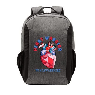 Heart Warrior CHD Congenital Heart Defect Awareness Vector Backpack