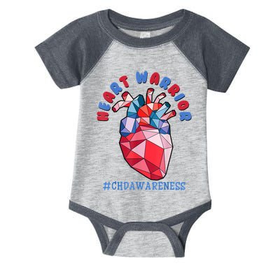 Heart Warrior CHD Congenital Heart Defect Awareness Infant Baby Jersey Bodysuit