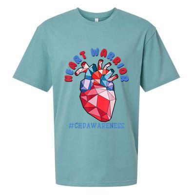 Heart Warrior CHD Congenital Heart Defect Awareness Sueded Cloud Jersey T-Shirt