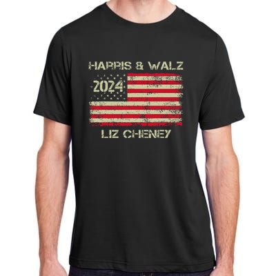 Harris Walz Cheney 2024 Thank You Liz Democracy Adult ChromaSoft Performance T-Shirt