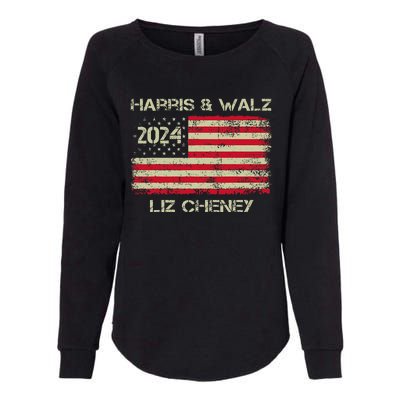 Harris Walz Cheney 2024 Thank You Liz Democracy Womens California Wash Sweatshirt