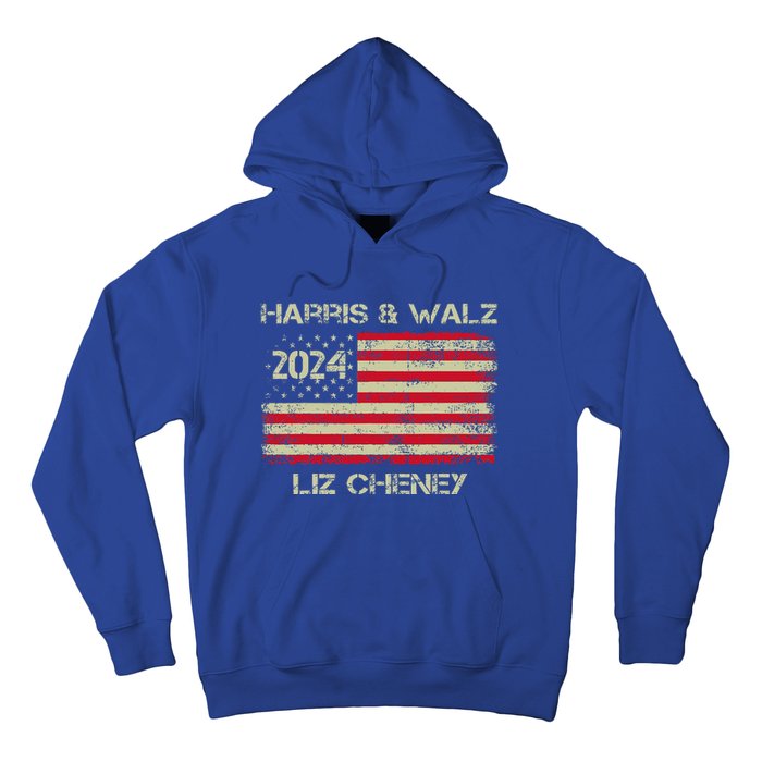 Harris Walz Cheney 2024 Thank You Liz Democracy Hoodie