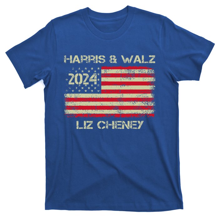 Harris Walz Cheney 2024 Thank You Liz Democracy T-Shirt