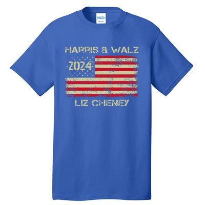 Harris Walz Cheney 2024 Thank You Liz Democracy Tall T-Shirt