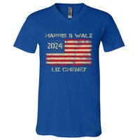 Harris Walz Cheney 2024 Thank You Liz Democracy V-Neck T-Shirt