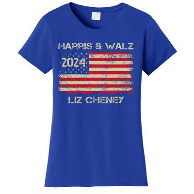 Harris Walz Cheney 2024 Thank You Liz Democracy Women's T-Shirt