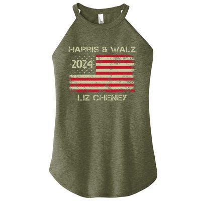 Harris Walz Cheney 2024 Thank You Liz Democracy Women's Perfect Tri Rocker Tank