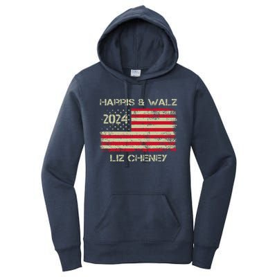 Harris Walz Cheney 2024 Thank You Liz Democracy Women's Pullover Hoodie