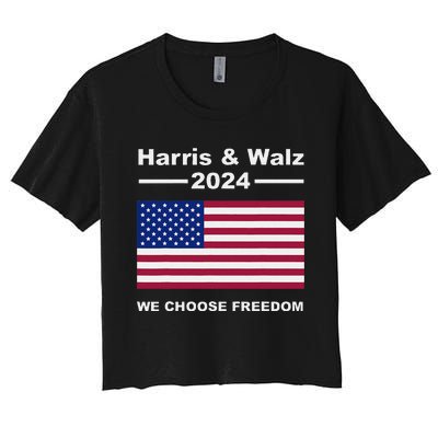 Harris & Waltz Campaign We Choose Freedom Women's Crop Top Tee