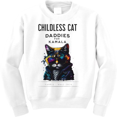 Harris Waltz Childless Cat Daddies Kids Sweatshirt